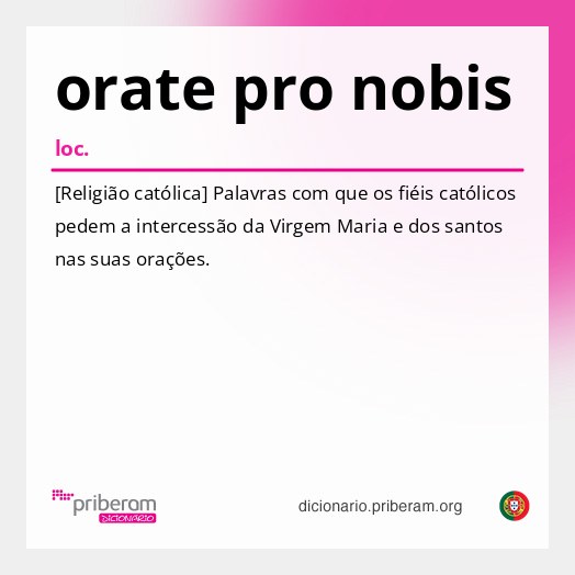 Significado de orate pro nobis